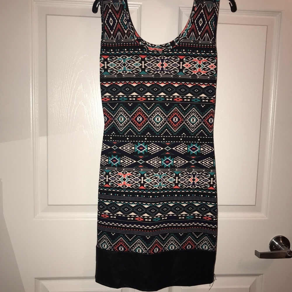 Tribal print bodycon dress